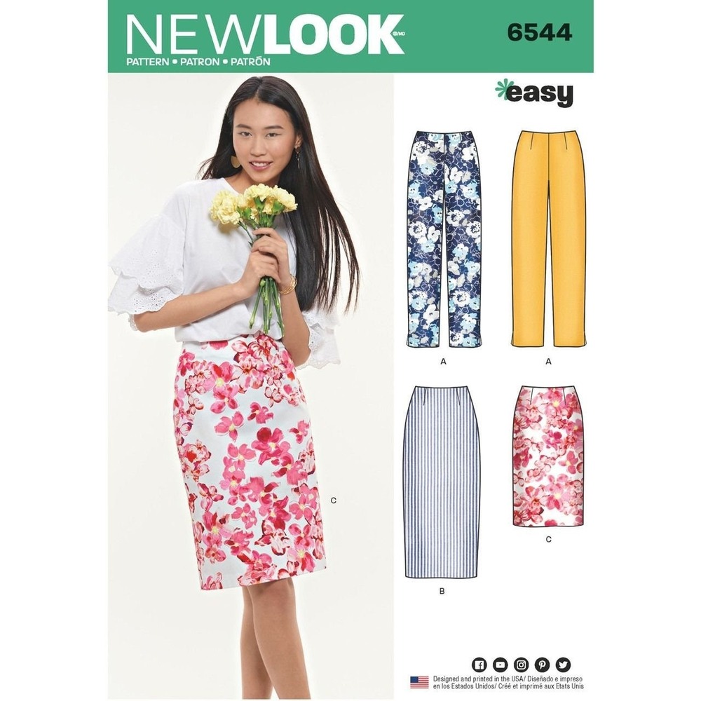 New Look Sewing Pattern 6544 Skirt Pants Size 10-22‎